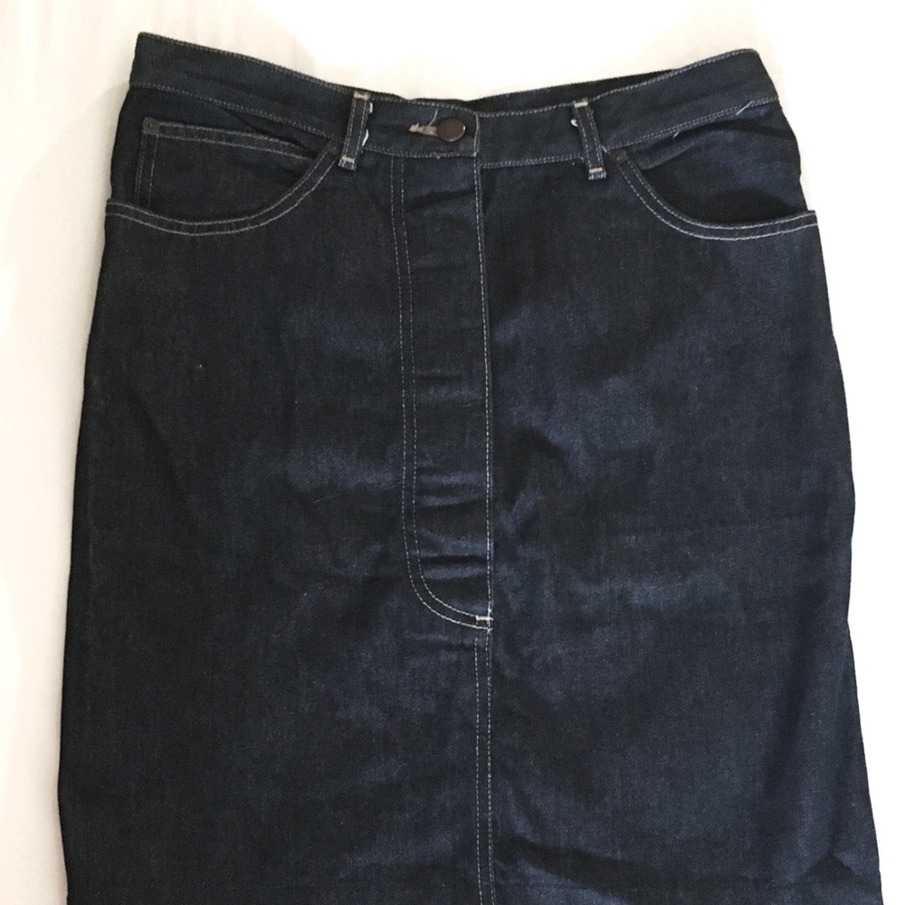 Rare Vintage 1980s Norma Kamali Denim Mini Skirt